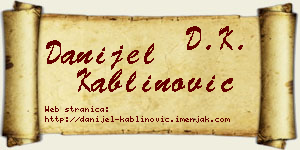 Danijel Kablinović vizit kartica